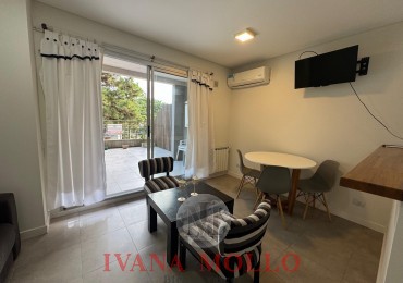Departamento dos ambientes en venta en Zentiva, Pinamar con parrilla y amenities